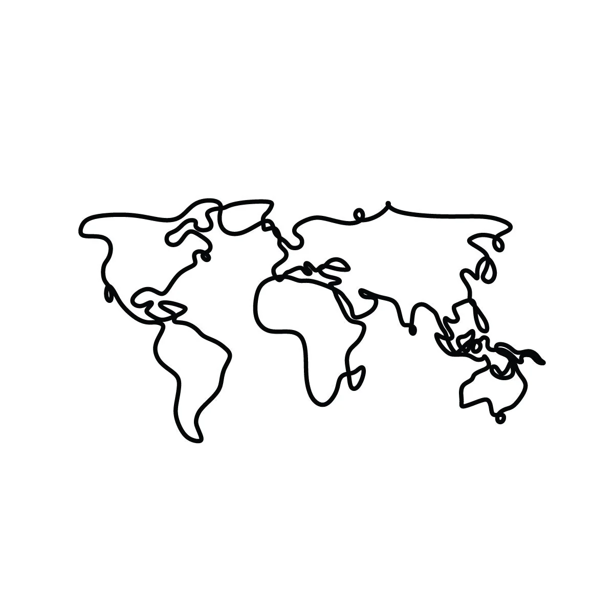 Line World Map - Image 2